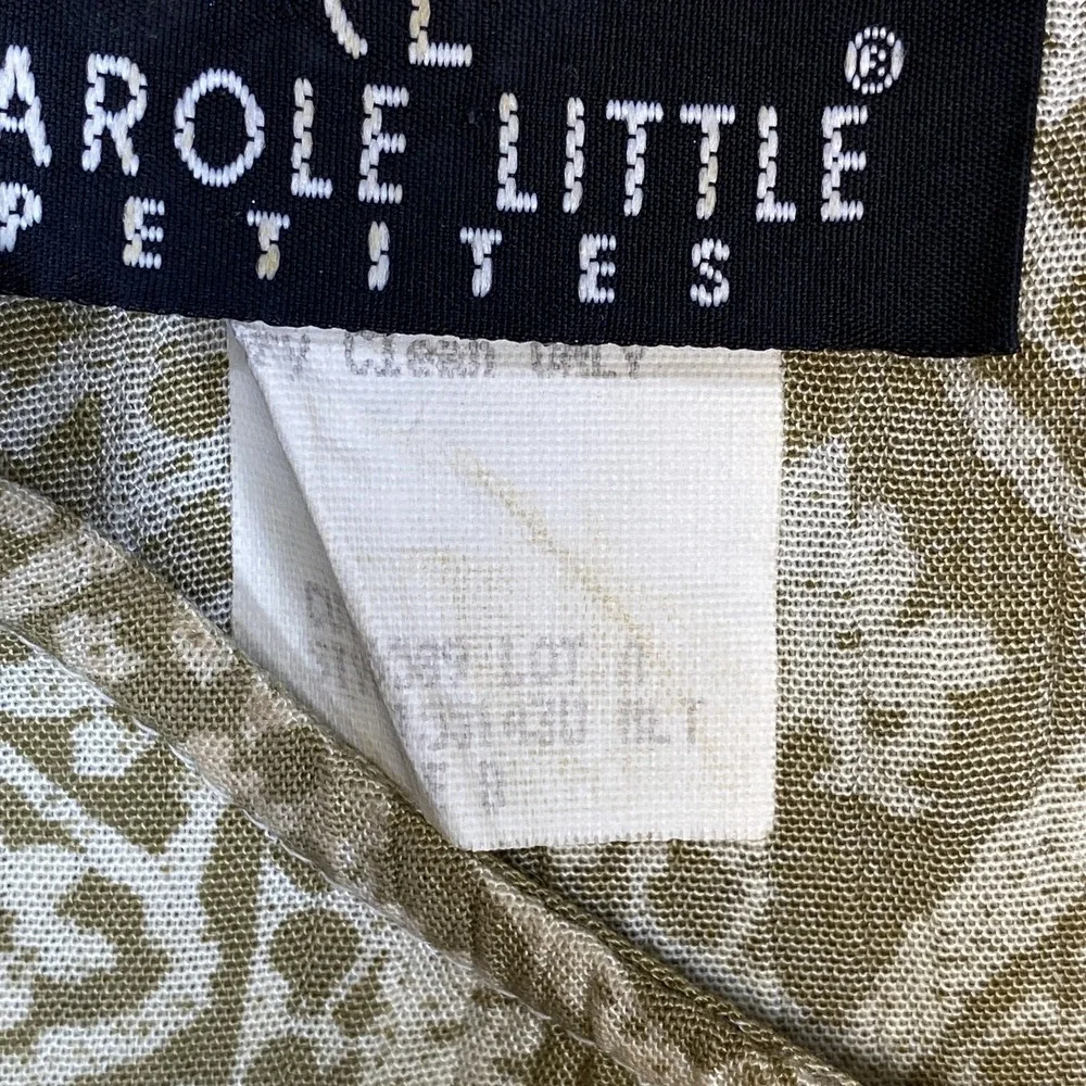 Carole Little Shirt Womens Petites Medium Geometric Print Blouse Top Boho‎